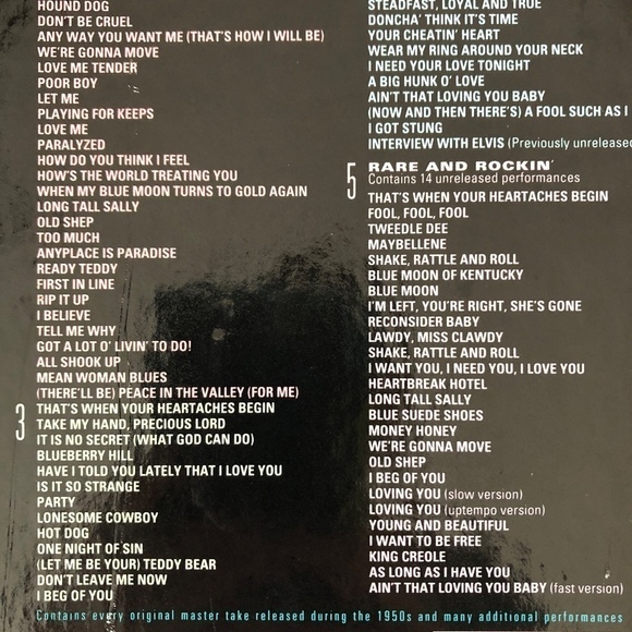 Elvis, The Complete 50s Masters, 1992, Vintage,‎ 5, Cassette, Box Set - Picture 13 of 16